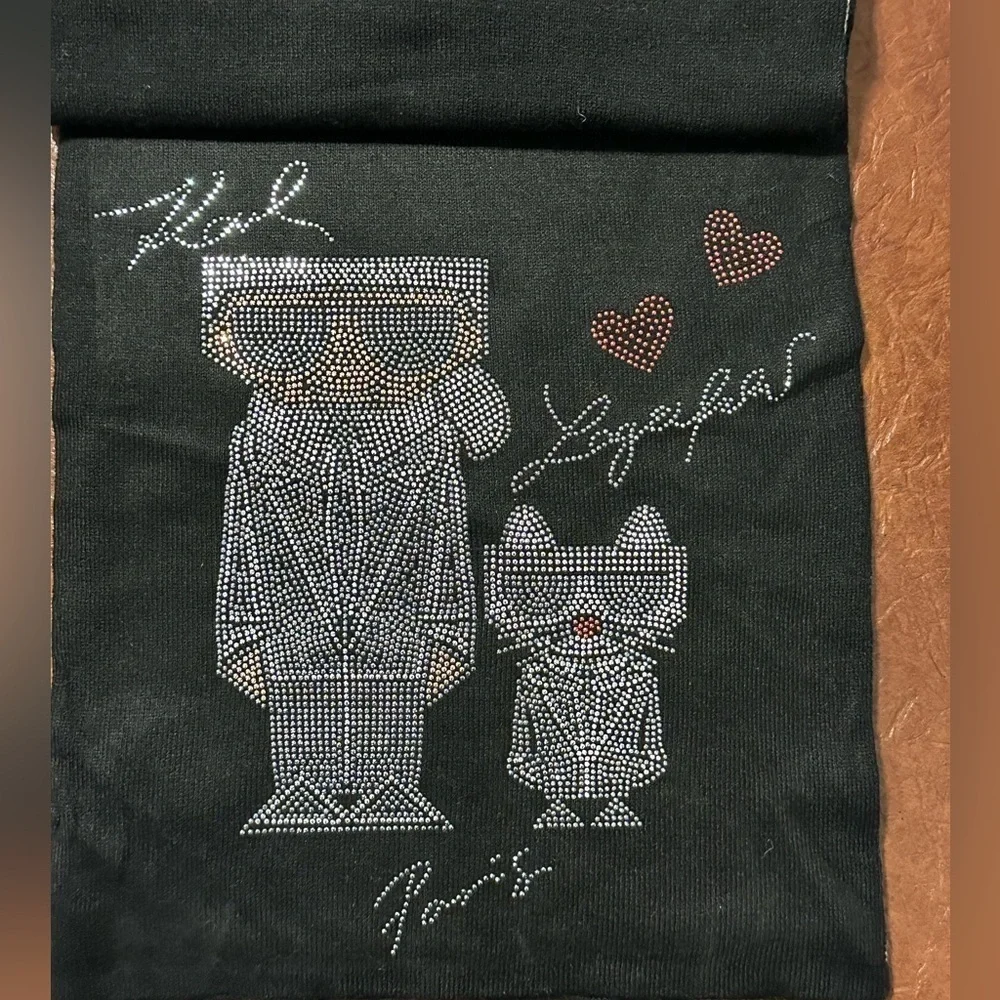 NWT Super cute CHOUPETTE AND KARL EMBELLISHED SCARF from KARL LAGERFELD PARIS.